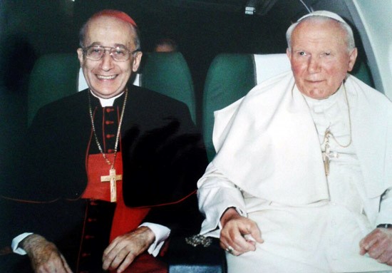 Il Card Ruini con San Giovanni Paolo II
